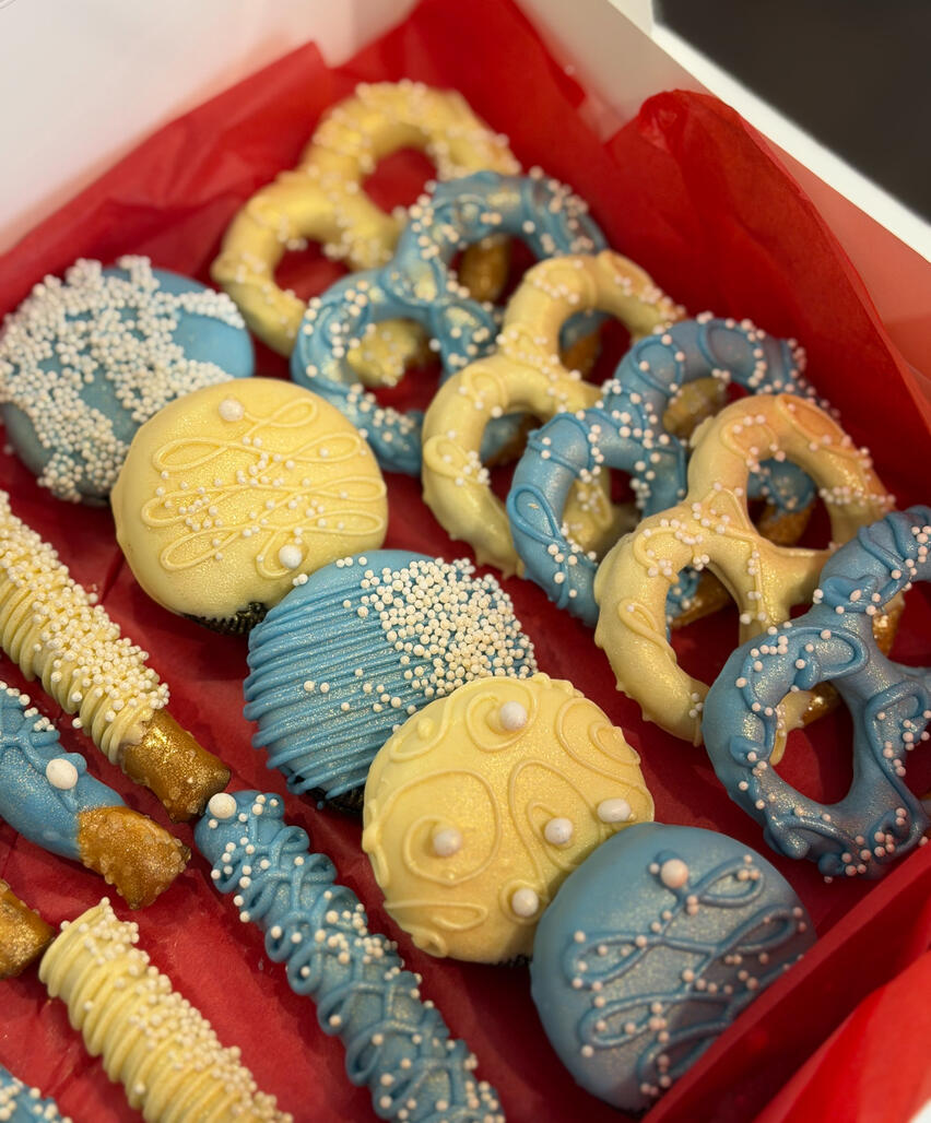 happy birthday desserts custom chocolate covered pretzels