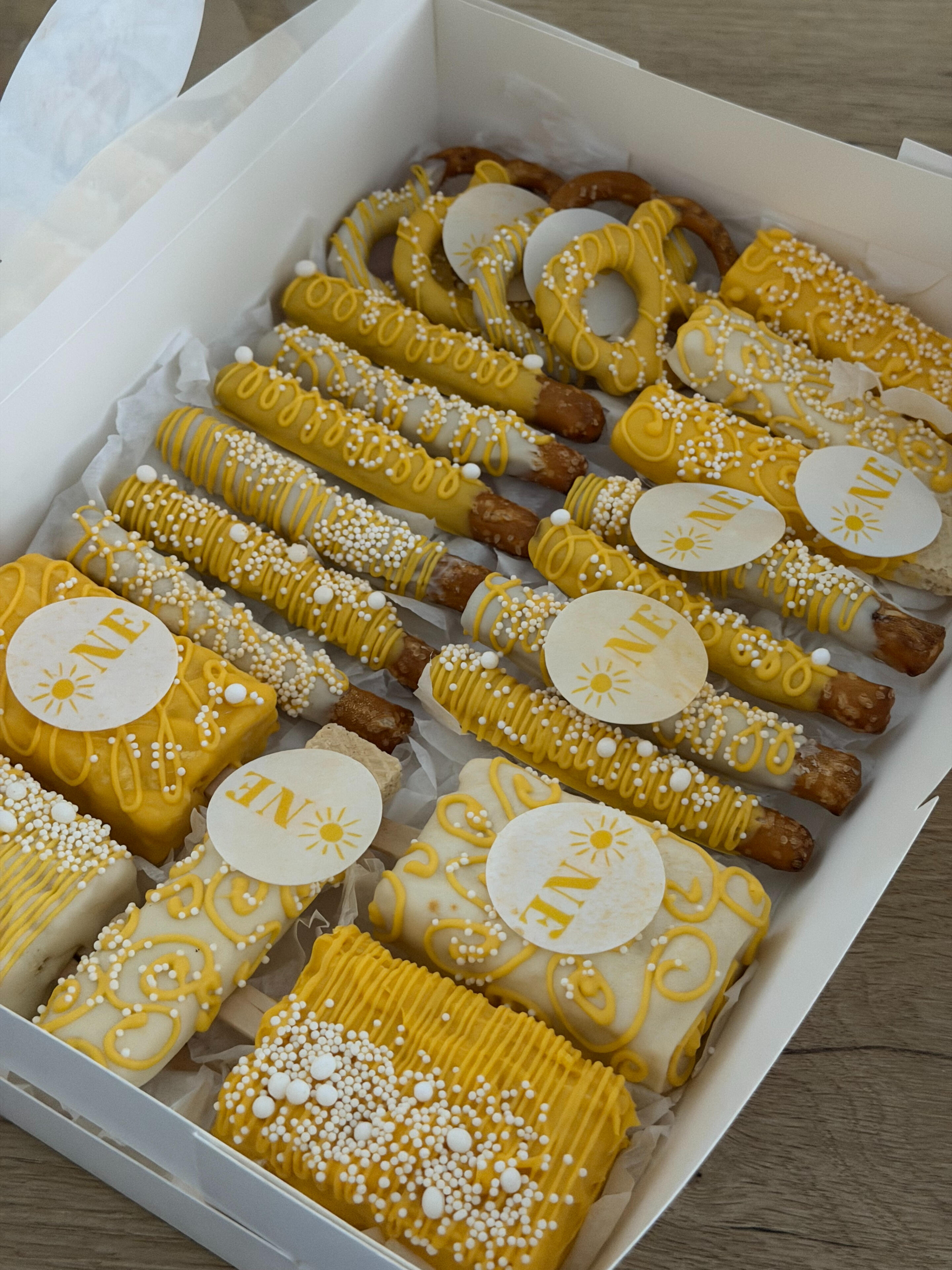 happy birthday desserts custom chocolate covered pretzels